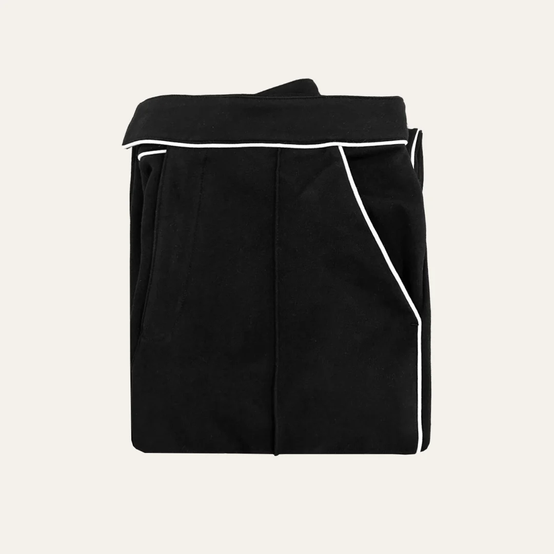 Black White Joggers Folded